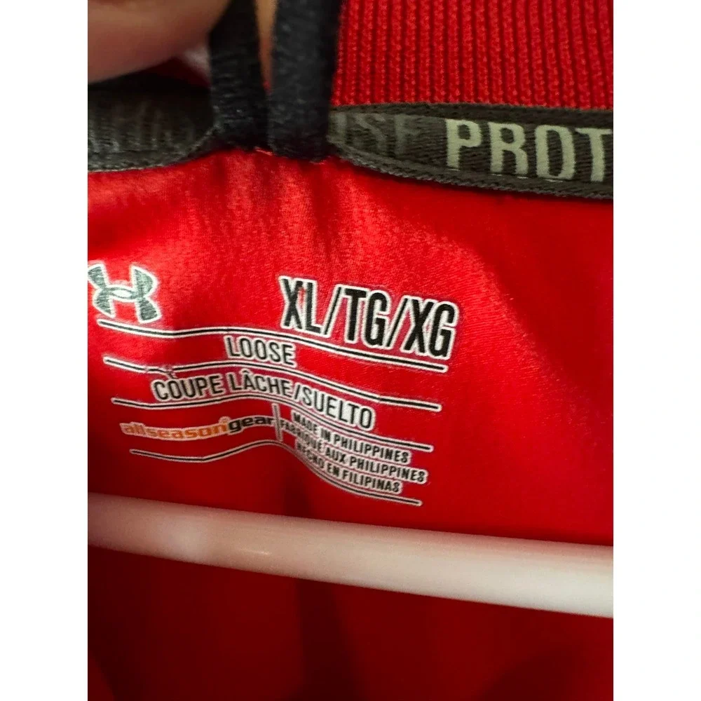 Under Armour Mens Texas Tech Red‎ Raiders Quarter Zip Windbreaker Red XL Loose